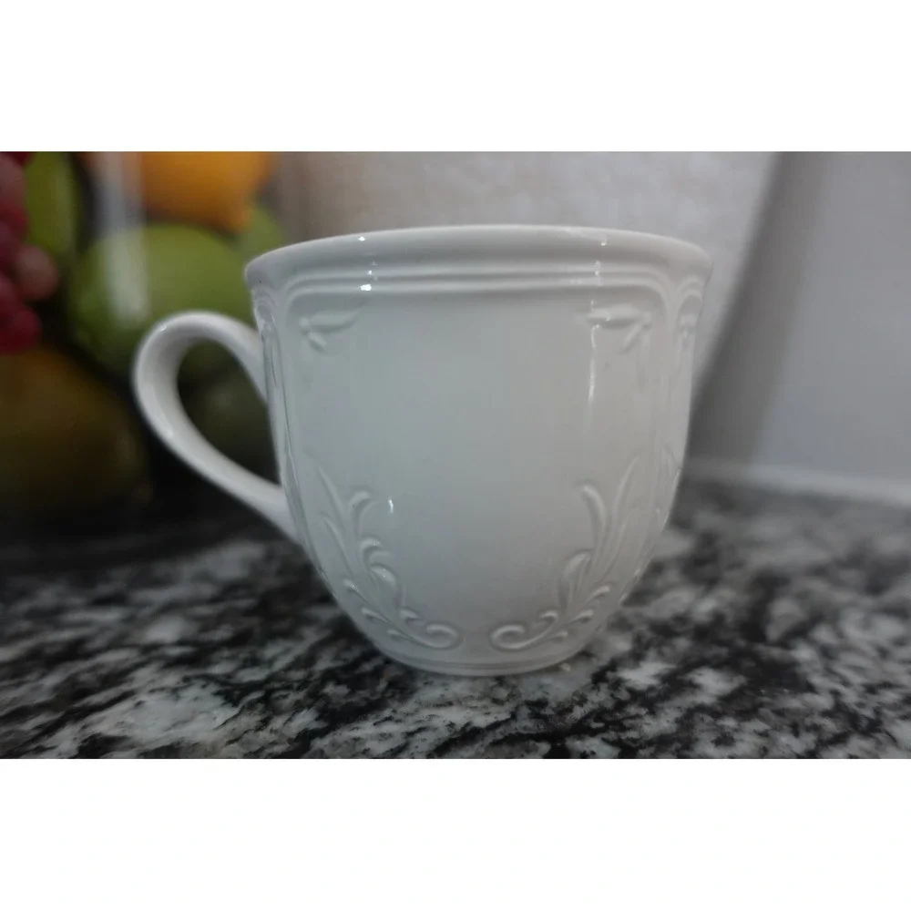 Vintage off white embossed Cortina by Villeroy & Boch Coffee cup